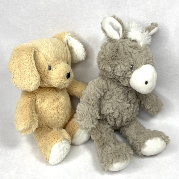Carters Gray Donkey & Golden Retriever Lab Puppy Lot of 2 - Picture 3 of 8